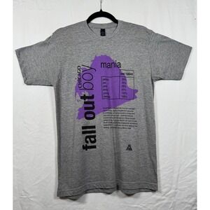 Fall Out Boy Mania Tour 2017 Concert T-Shirt Mens Medium Gray Purple Band Tee